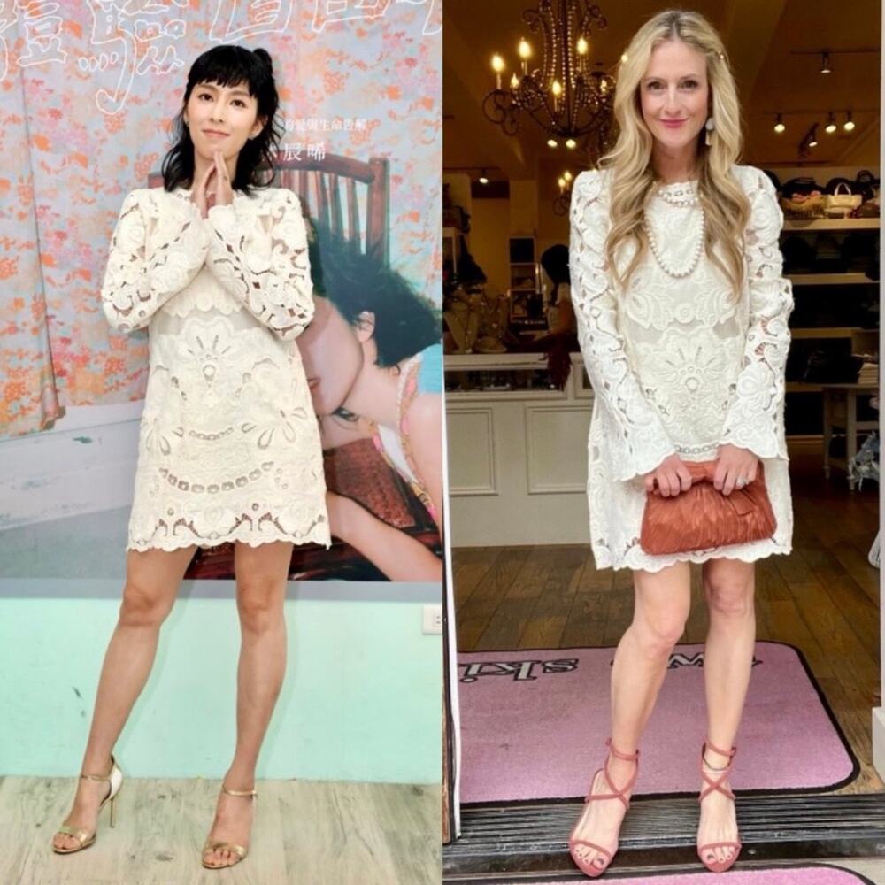 NWT Sea New York Lysa Dress Cream Mini Boho Engagement Vacation Wedding Size 00